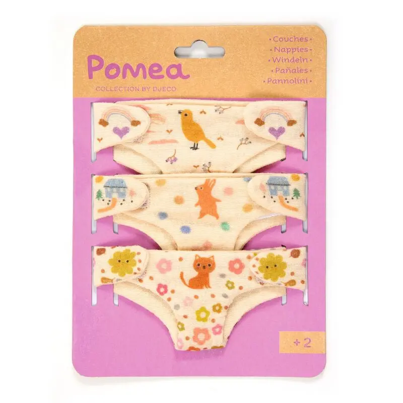 Pomea Doll Nappy Set – 3-Piece Collection 1