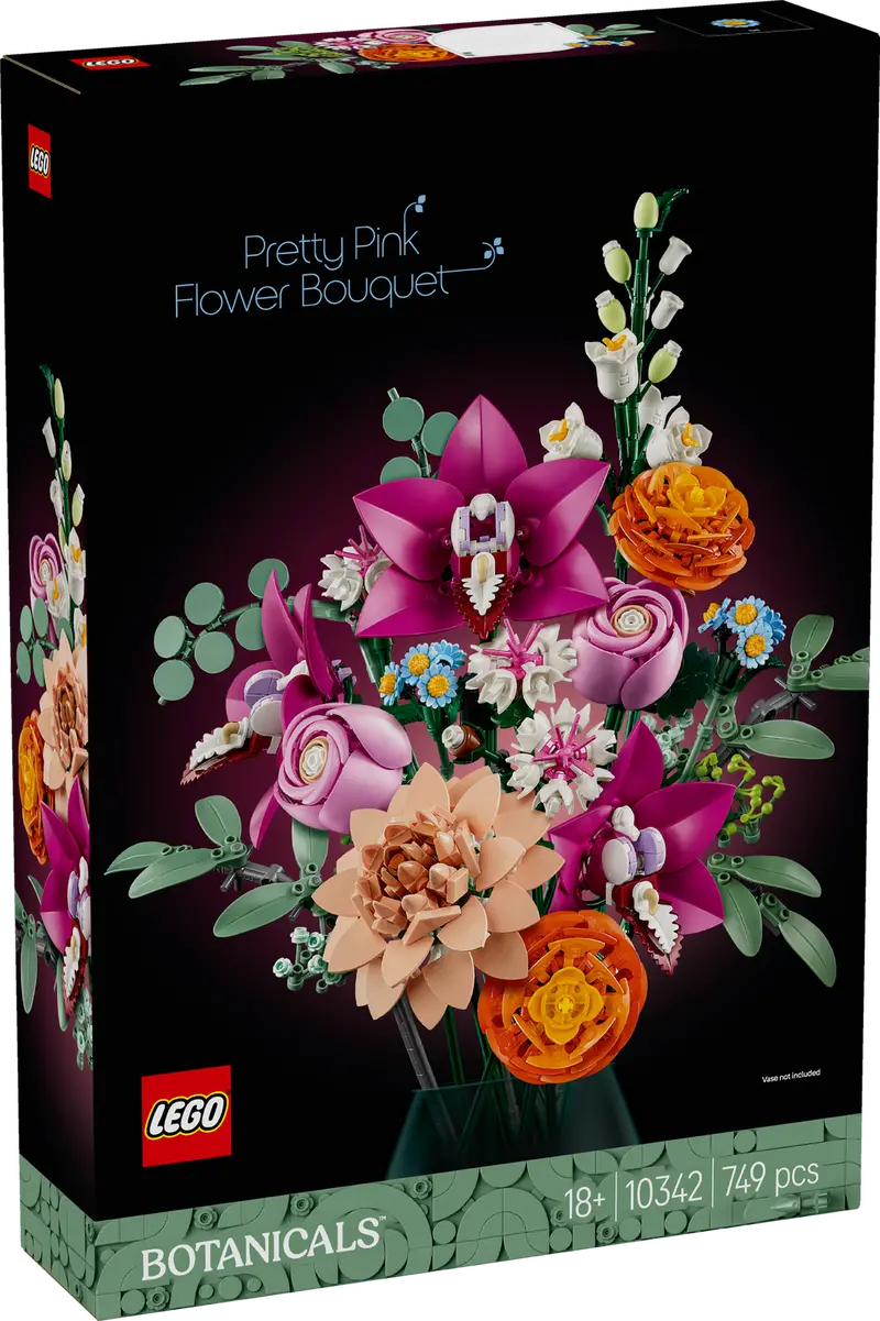 Pretty Pink Flower Bouquet Display – Lego 10342 1