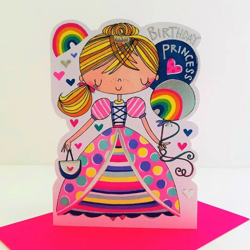 Princess-Themed Birthday Greeting Card 1