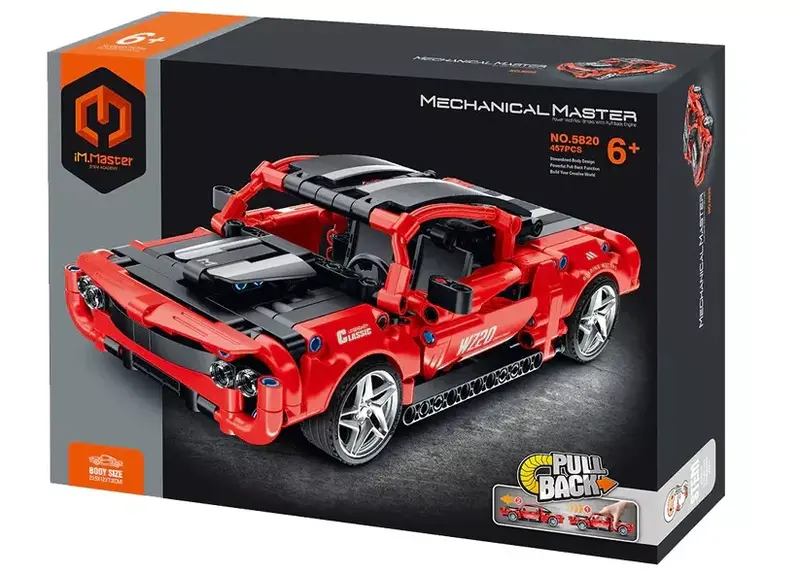 Pull-Back Supercar – 457-Piece Mechanical Toy Car 1