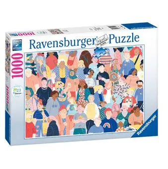 'Puzzle People' Whimsical 1000-Piece Jigsaw 1