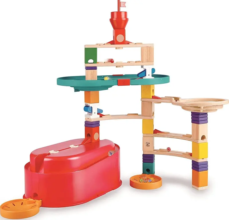 Quadrilla Stack Track Bucket – Modular Marble Run Starter Set 1