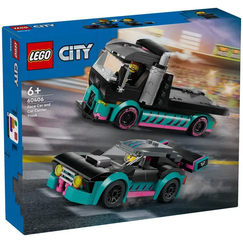 Race Car & Transport Truck Building Set – Lego 60406 1