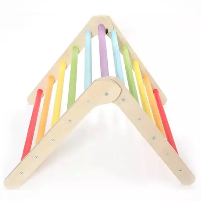 Rainbow Climbing Frame – Wee'Un Triangle Climber For Young Children 1