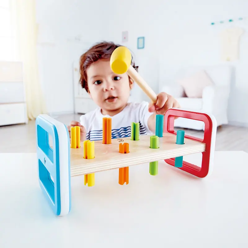 Rainbow-Colored Pound & Stack Activity Toy 1