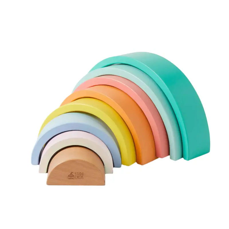 Rainbow Stacking Block Set For Fine Motor Development 1