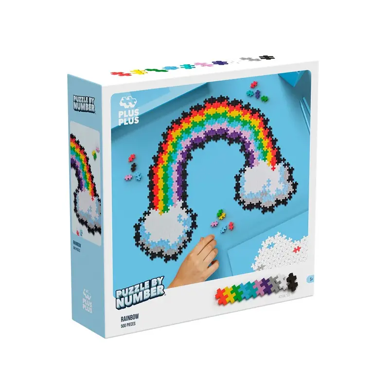Rainbow-Themed Numbered Puzzle – 500-Piece Art Challenge 1