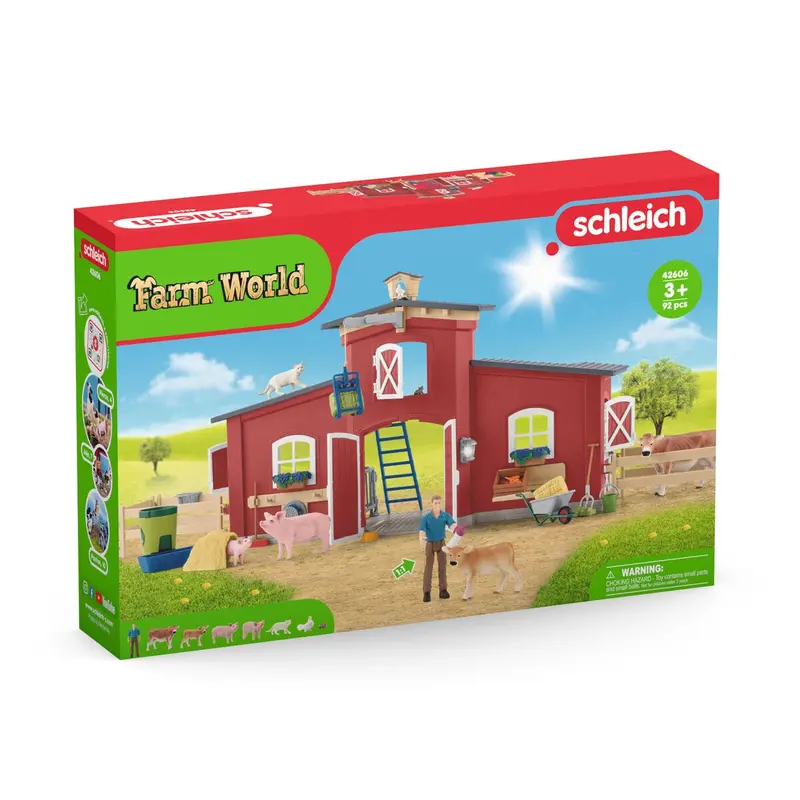 Red Barn Scene Puzzle With Farm Animals And Play Accessories (42606) 1