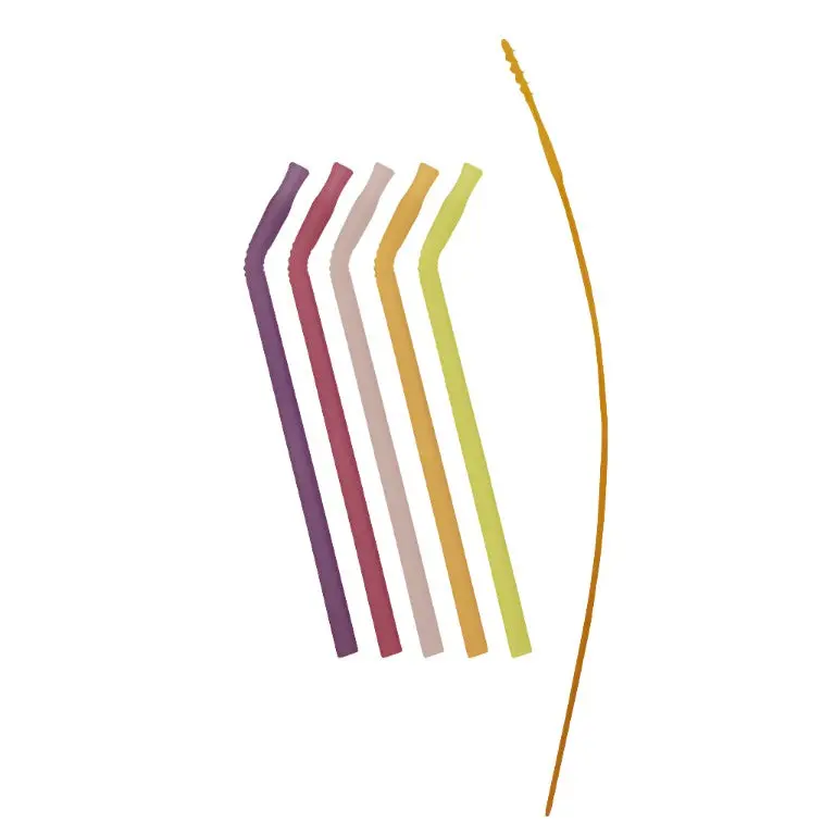 Reusable Food-Grade Silicone Drinking Straws – Eco-Friendly Set 1