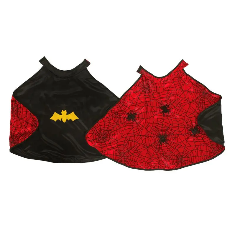 Reversible Halloween Cape – Spider & Bat Design With Matching Mask (Ages 4–6) 1