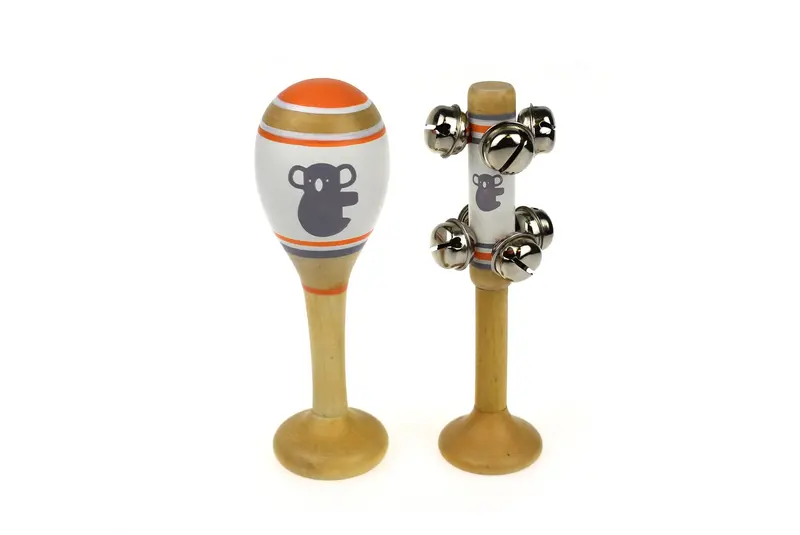Rhythmic Maraca And Bell Stick Combo For Toddlers 1