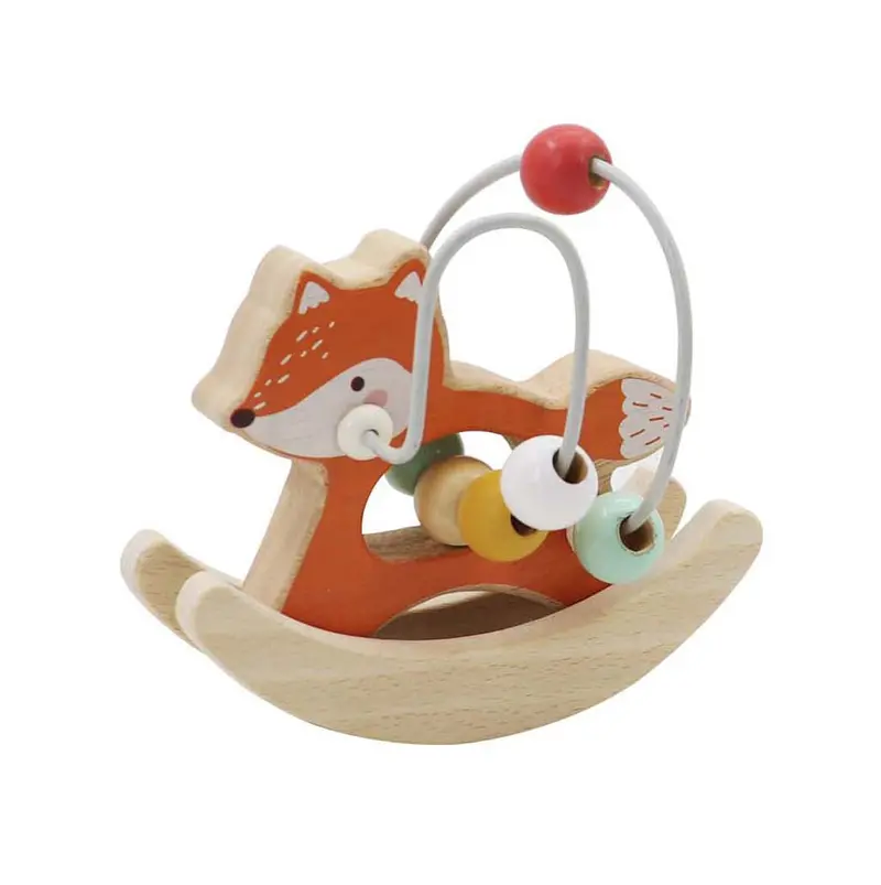 Rocking Wooden Bead Maze With Woodland Animal Theme 1