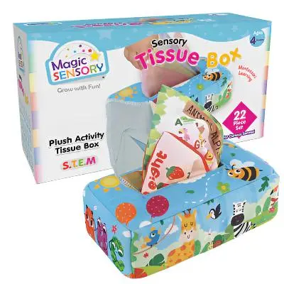 Sensory Fabric Tissue Box – Soft Plush Design 1