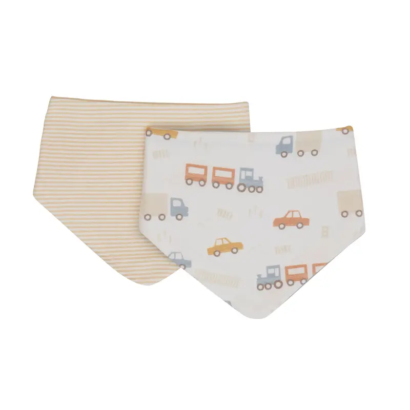 Set Of 2 Retro-Inspired Bandana Bibs – Truck Design 1
