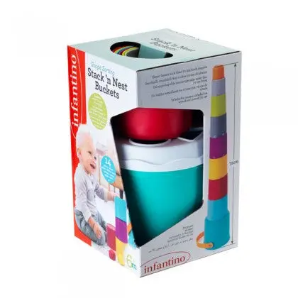 Shape-Sorting Stackable And Nesting Buckets 1
