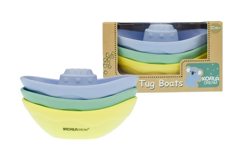 Silicone Bath Tugboat Set – 3-Piece Floating Water Toy 1