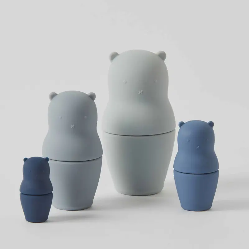 Silicone Nesting Doll Set – Bear Design 1