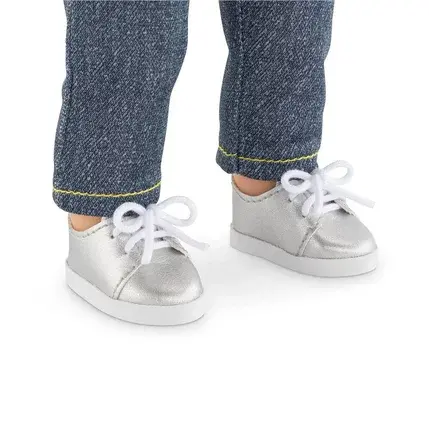Silver Doll Shoes For Collectible Figures 1