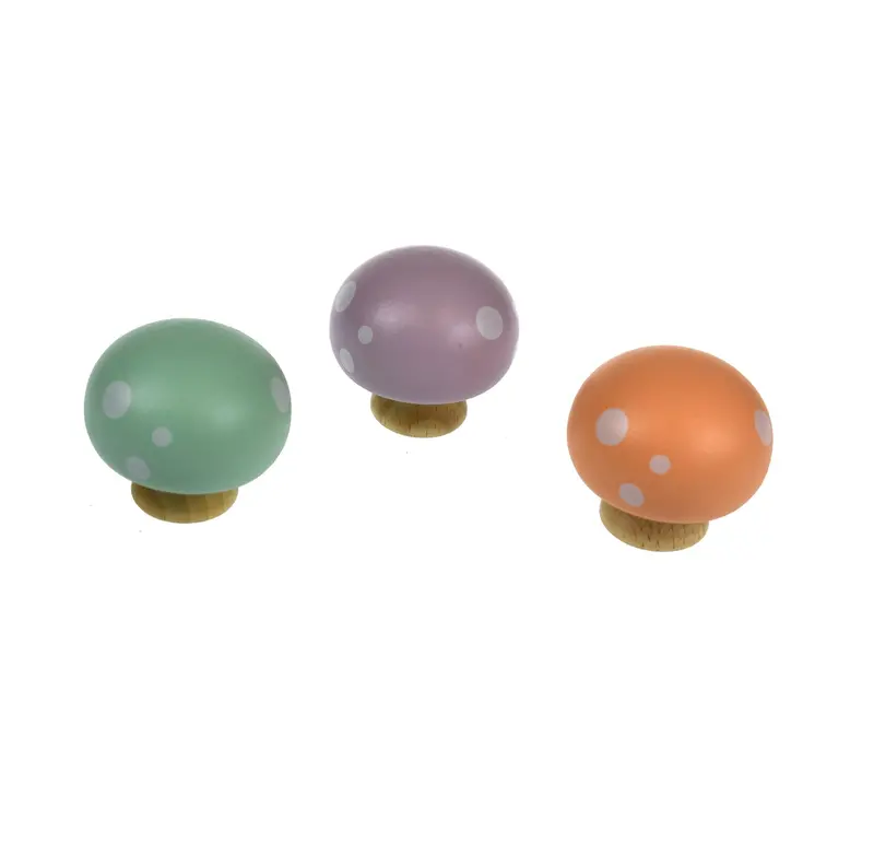 Squeaky Wooden Mushroom Toy With Beep Sound 1