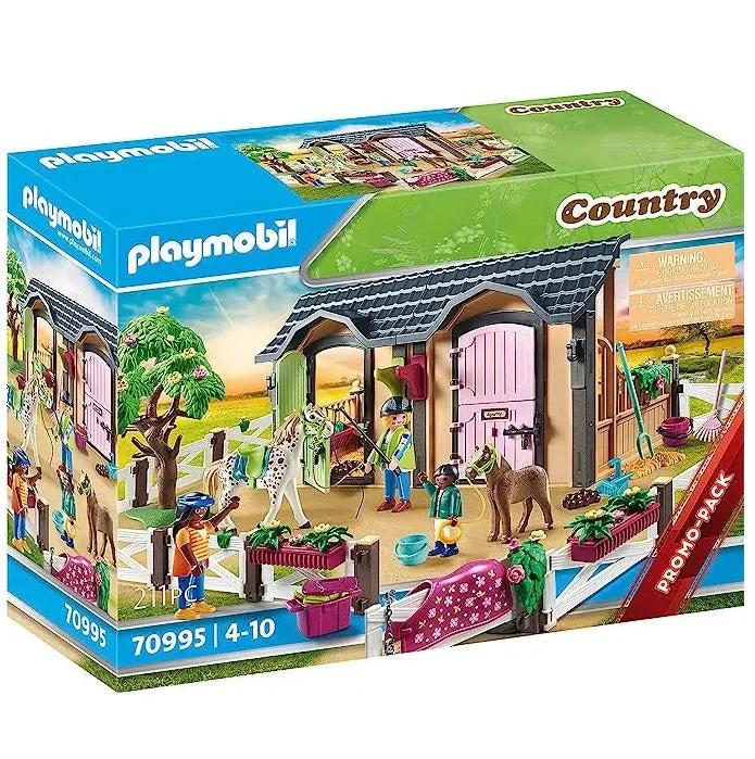Stable Riding Lessons Playset – Country Equestrian Learning Scene 70995 1