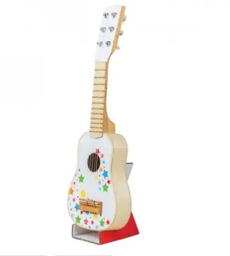 Star-Shaped Wooden Guitar For Early Music Play 1