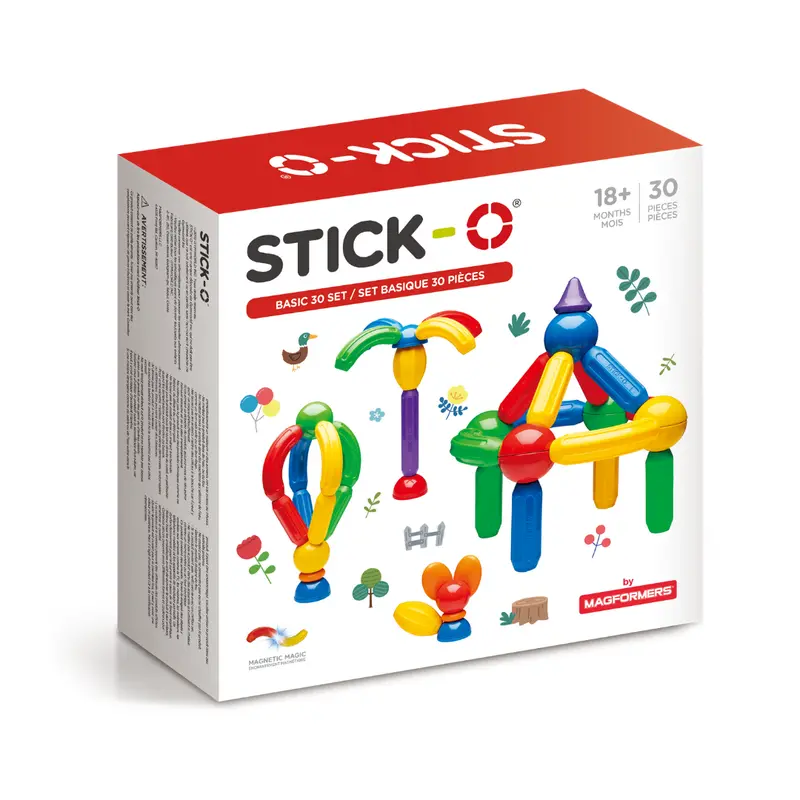 Stick-O Magnetic Blocks – Basic 30-Piece Construction Set 1