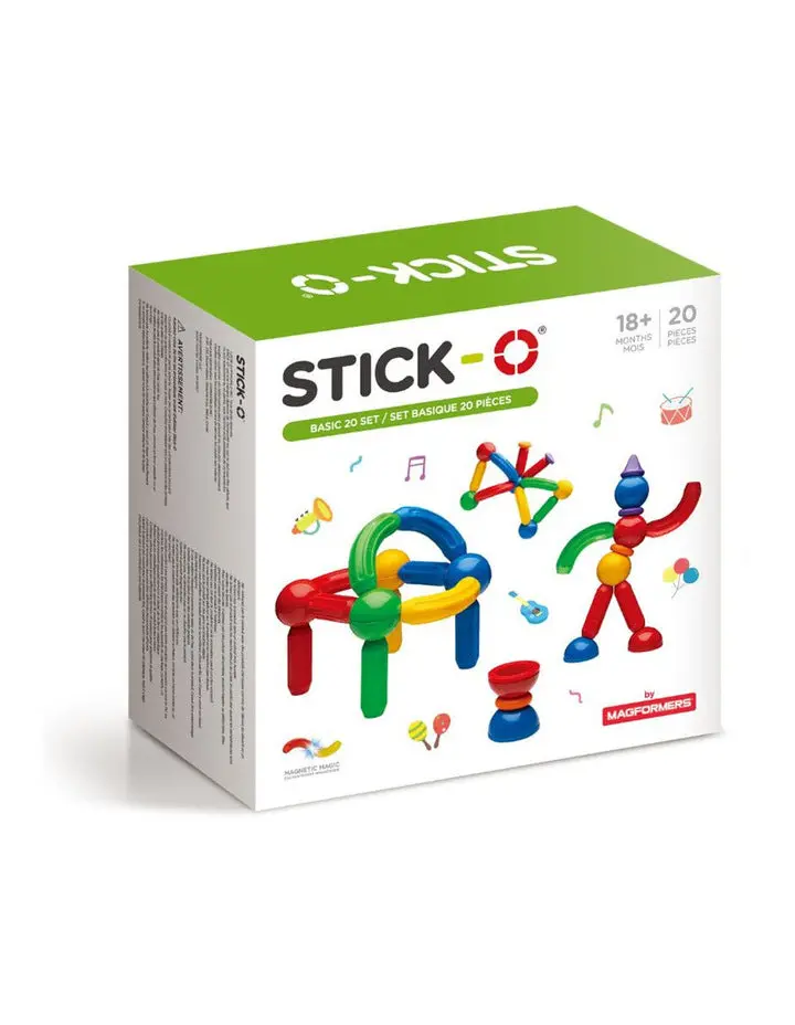 Stick-O Magnetic Building Set – 20-Piece Starter Kit 1