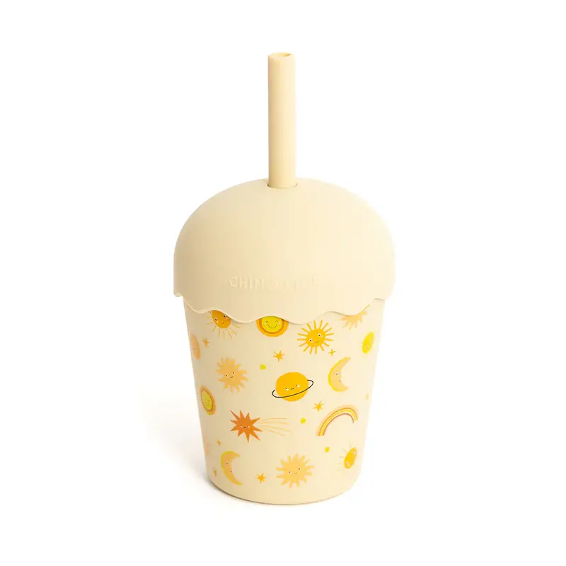 Sunshine-Themed Mini Smoothie Cup And Eco-Friendly Straw 1