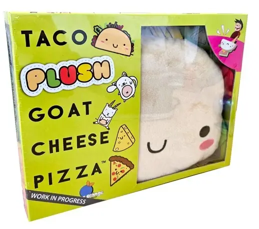 Taco-Themed Plush Toy With Goat Cheese Pizza Design 1