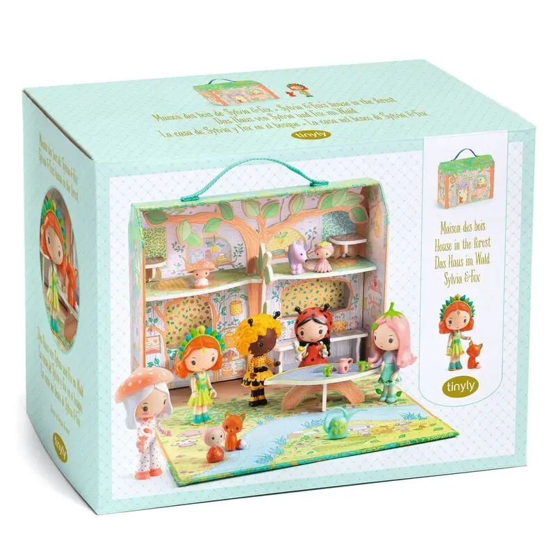 Tinyly Sylvia & Fox House – Miniature Wooden Playset 1