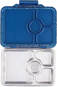 Twilight Blue Stainless Steel 4-Compartment Bento Box 1