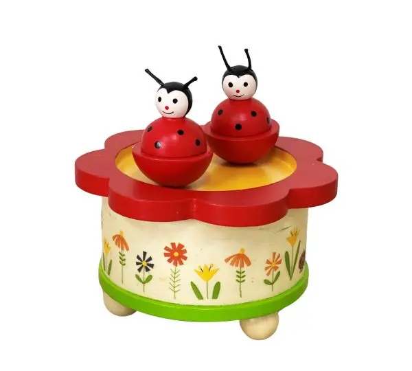 Twin Ladybug Musical Keepsake Box With Rotating Figures 1