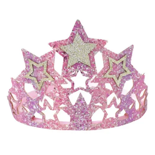 Unicorn Princess Glitter Star Crown – Soft Design 1