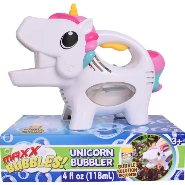 Unicorn-Themed Handheld Bubble Maker With Light & Sound Effects 1