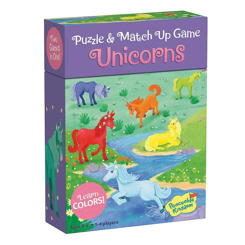 Unicorn-Themed Memory Match Game And Jigsaw Puzzle Combo 1