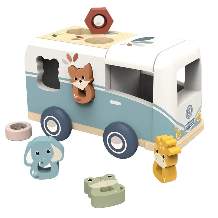 Van-Shaped Shape Sorting Toy For Early Learning 1