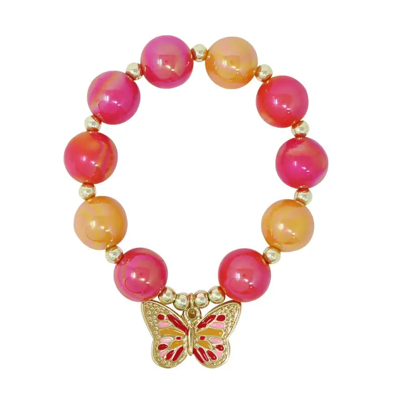 Vibrant Butterfly-Shaped Charm Bracelet 1