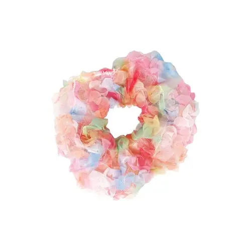 Vibrant Rainbow Tulle Oversized Scrunchie 1