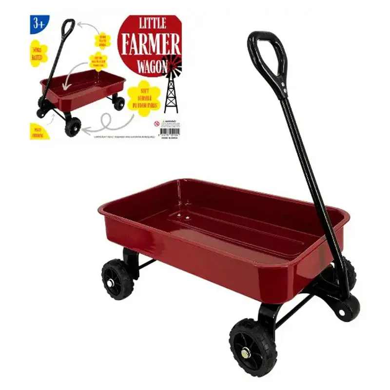 Vintage-Style Red Farm Wagon Toy 1