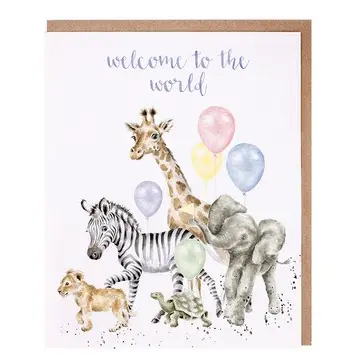 Welcome To The World – Elegant Newborn Announcement Card 1