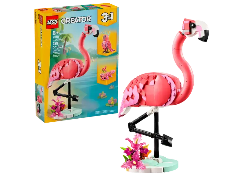 Wild Animals Lego Set – Pink Flamingo Model 31170 1