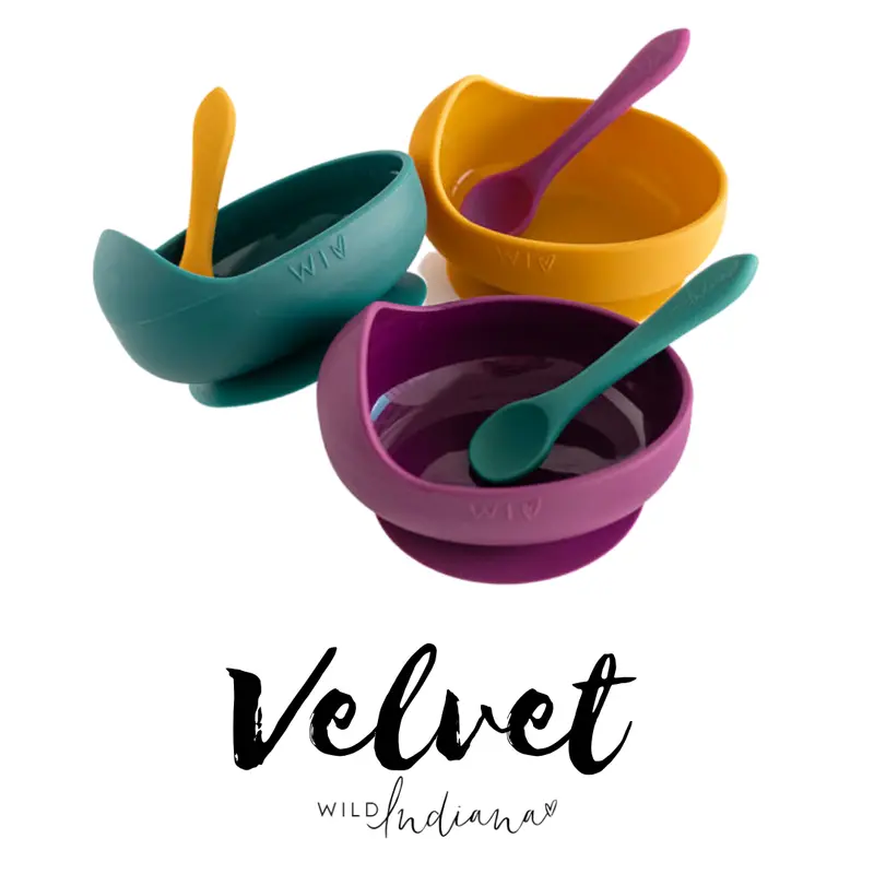Wild Indiana Velvet Edition Bowl & Spoon Set – Toddler Tableware 1