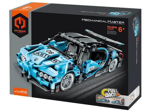 Wind-Up Supercar – 422-Piece High-Speed Vehicle Kit 1