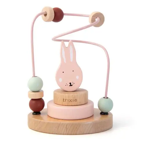 Wooden Bunny Bead Stacking Maze Toy 1