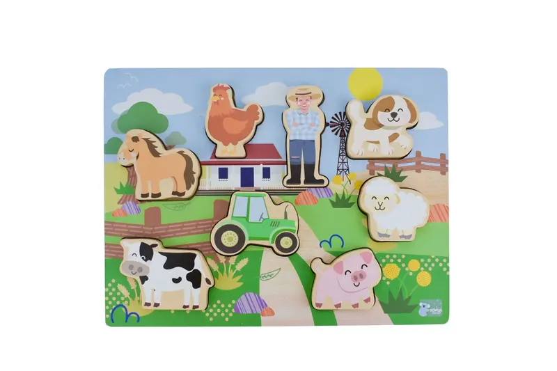 Wooden Chunky Puzzle – Australian Farm Animals 1