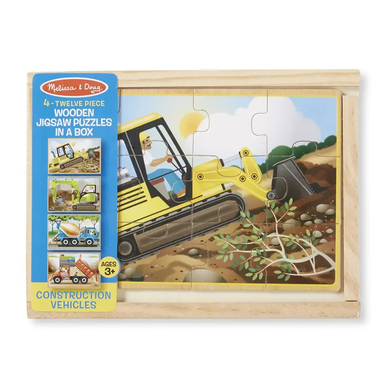 Wooden Construction-Themed Jigsaw Puzzle In Storage Box 1