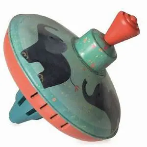 Wooden Elephant Spinning Top Toy 1