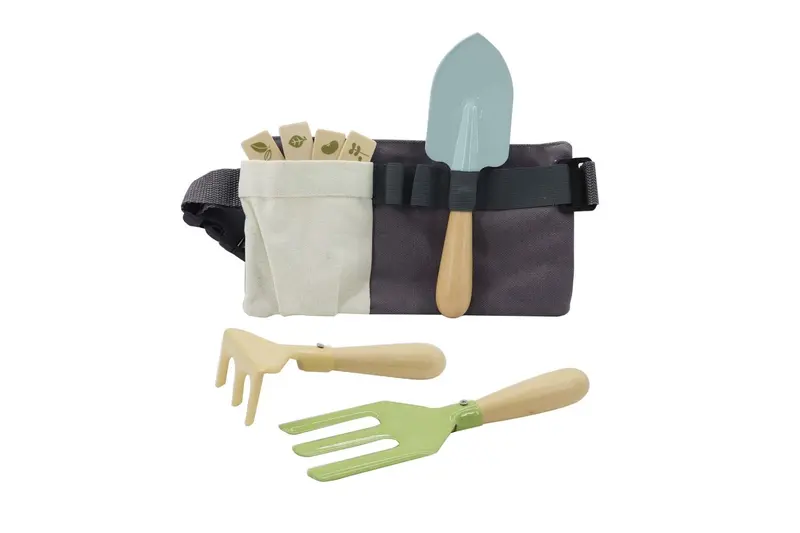 Wooden Garden Tool Belt Playset – Pretend Play Gardening Kit 1