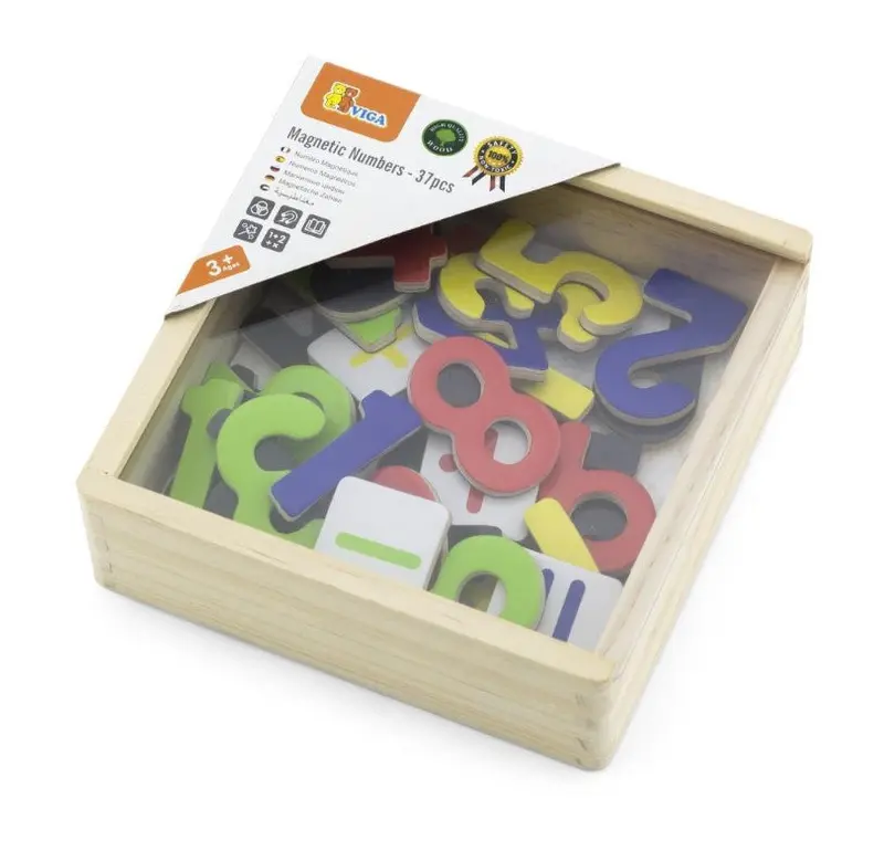 Wooden Magnetic Number Set – 37 Pieces 1
