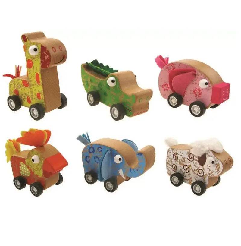 Wooden Pull-Back Animal Figures – Eco-Friendly Motor Skill Development Toys 1